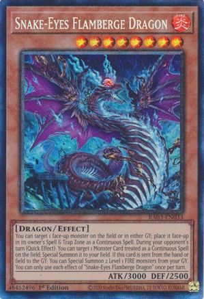 Image of Snake-Eyes Flamberge Dragon (CR) [RA03-EN033] Prismatic Collector's Rare