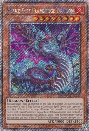 Image of Snake-Eyes Flamberge Dragon (Platinum Secret Rare) [RA03-EN033] Platinum Secret Rare