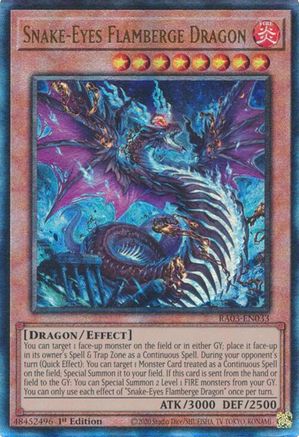 Image of Snake-Eyes Flamberge Dragon (UTR) [RA03-EN033] Prismatic Ultimate Rare