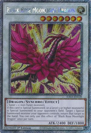 Image of Black Rose Moonlight Dragon (Platinum Secret Rare) [RA03-EN038] Platinum Secret Rare