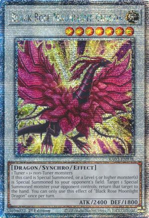 Image of Black Rose Moonlight Dragon (Quarter Century Secret Rare) [RA03-EN038] Quarter Century Secret Rare