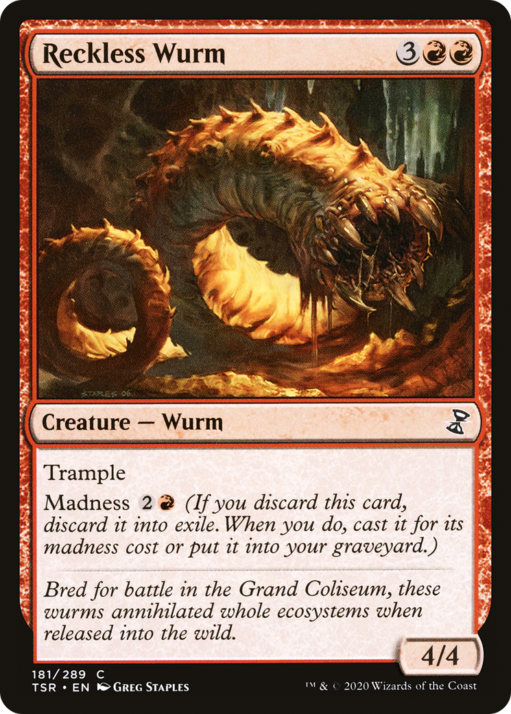 Image of Reckless Wurm [Time Spiral Remastered]