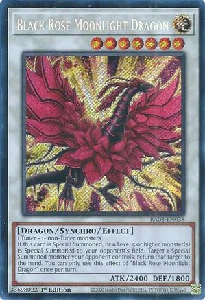 Image of Black Rose Moonlight Dragon (Secret Rare) [RA03-EN038] Secret Rare