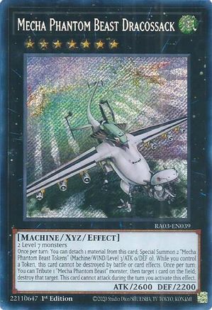 Image of Mecha Phantom Beast Dracossack (Secret Rare) [RA03-EN039] Secret Rare
