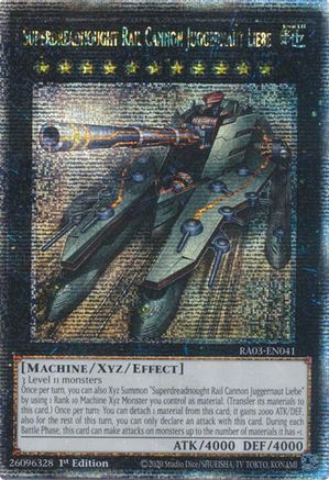 Image of Superdreadnought Rail Cannon Juggernaut Liebe (Quarter Century Secret Rare) [RA03-EN041] Quarter Century Secret Rare