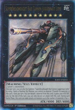 Image of Superdreadnought Rail Cannon Juggernaut Liebe (UTR) [RA03-EN041] Prismatic Ultimate Rare