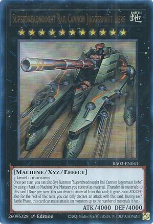 Image of Superdreadnought Rail Cannon Juggernaut Liebe (UR) [RA03-EN041] Ultra Rare