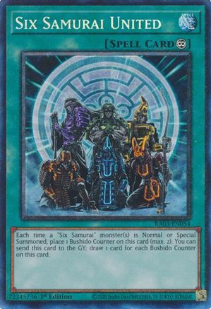 Image of Six Samurai United (CR) [RA03-EN054] Prismatic Collector's Rare