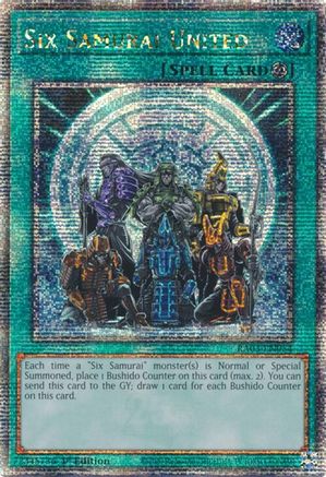 Image of Six Samurai United (Quarter Century Secret Rare) [RA03-EN054] Quarter Century Secret Rare