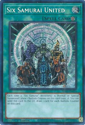 Image of Six Samurai United (Secret Rare) [RA03-EN054] Secret Rare