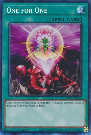 Image of One for One (CR) [RA03-EN056] Prismatic Collector's Rare