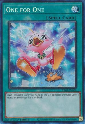 Image of One for One (Alternate Art) (CR) [RA03-EN056] Prismatic Collector's Rare