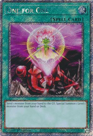 Image of One for One (Platinum Secret Rare) [RA03-EN056] Platinum Secret Rare