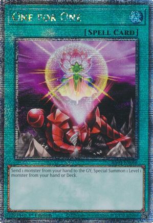 Image of One for One (Quarter Century Secret Rare) [RA03-EN056] Quarter Century Secret Rare