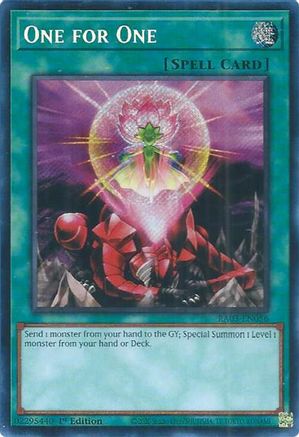 Image of One for One (Secret Rare) [RA03-EN056] Secret Rare