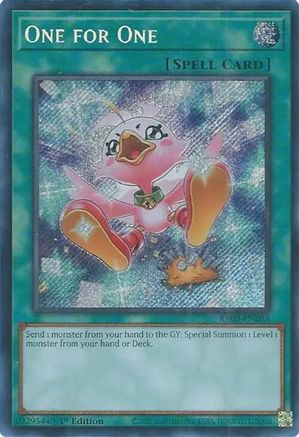 Image of One for One (Alternate Art) (Secret Rare) [RA03-EN056] Secret Rare