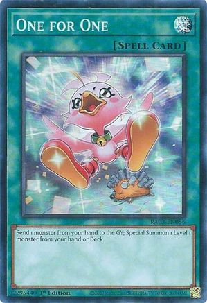 Image of One for One (Alternate Art) [RA03-EN056] Super Rare