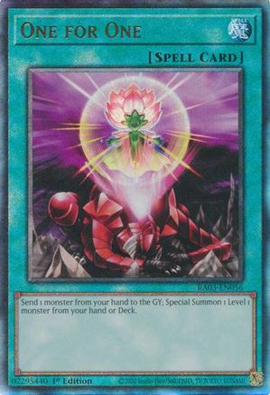 Image of One for One (UTR) [RA03-EN056] Prismatic Ultimate Rare
