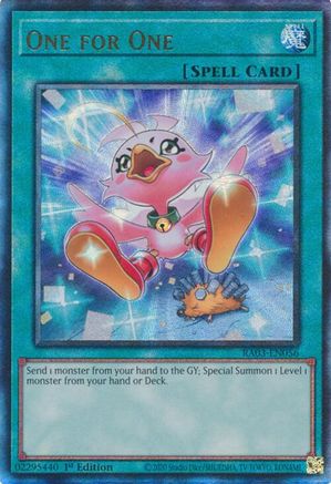 Image of One for One (Alternate Art) (UTR) [RA03-EN056] Prismatic Ultimate Rare