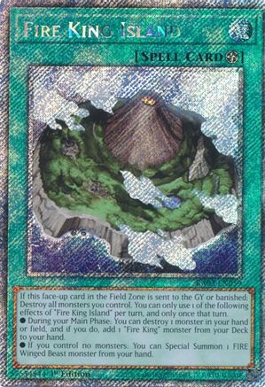 Image of Fire King Island (Platinum Secret Rare) [RA03-EN059] Platinum Secret Rare