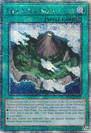 Image of Fire King Island (Quarter Century Secret Rare) [RA03-EN059] Quarter Century Secret Rare