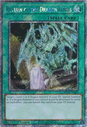 Image of Return of the Dragon Lords (Platinum Secret Rare) [RA03-EN060] Platinum Secret Rare