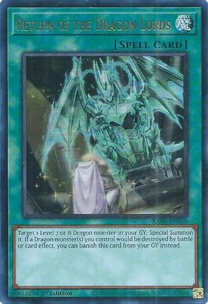 Image of Return of the Dragon Lords (UR) [RA03-EN060] Ultra Rare