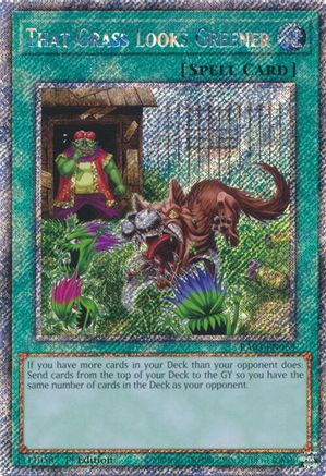 Image of That Grass Looks Greener (Platinum Secret Rare) [RA03-EN063] Platinum Secret Rare