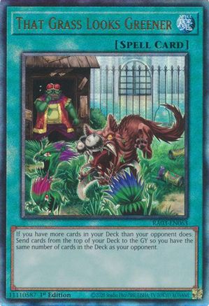 Image of That Grass Looks Greener (UTR) [RA03-EN063] Prismatic Ultimate Rare