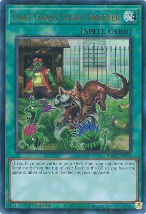 Image of That Grass Looks Greener (UR) [RA03-EN063] Ultra Rare