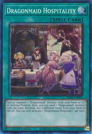 Image of Dragonmaid Hospitality (CR) [RA03-EN068] Prismatic Collector's Rare