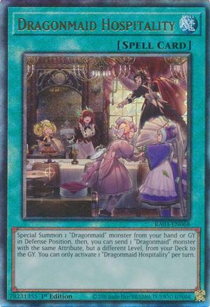 Image of Dragonmaid Hospitality (UTR) [RA03-EN068] Prismatic Ultimate Rare