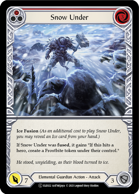 Image of Snow Under (Red) [U-ELE022] (Tales of Aria Unlimited)  Unlimited Rainbow Foil