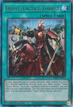 Image of Triple Tactics Thrust (UTR) [RA03-EN072] Prismatic Ultimate Rare