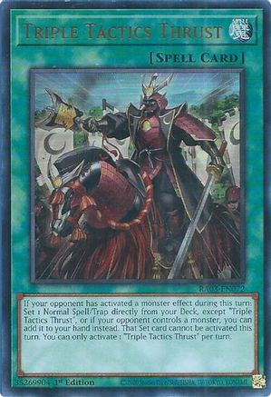 Image of Triple Tactics Thrust (UR) [RA03-EN072] Ultra Rare