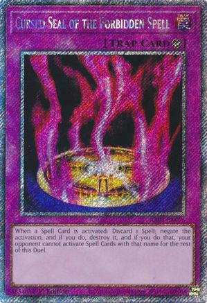 Image of Cursed Seal of the Forbidden Spell (Platinum Secret Rare) [RA03-EN076] Platinum Secret Rare