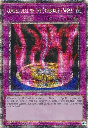 Image of Cursed Seal of the Forbidden Spell (Quarter Century Secret Rare) [RA03-EN076] Quarter Century Secret Rare