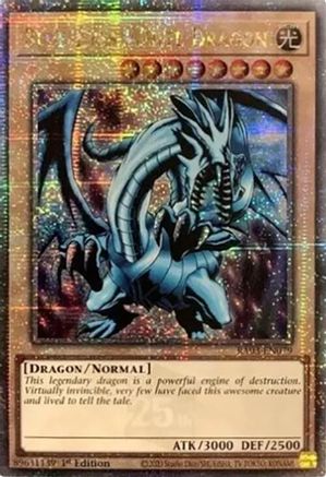 Image of Blue-Eyes White Dragon (Quarter Century Secret Rare) [RA03-EN079] Quarter Century Secret Rare