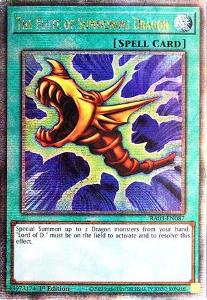 Image of The Flute of Summoning Dragon (Quarter Century Secret Rare) [RA03-EN087] Quarter Century Secret Rare