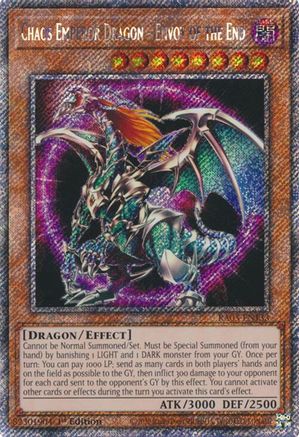 Image of Chaos Emperor Dragon - Envoy of the End (Platinum Secret Rare) [RA03-EN133] Platinum Secret Rare