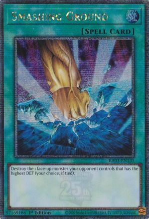 Image of Smashing Ground (Quarter Century Secret Rare) [RA03-EN135] Quarter Century Secret Rare