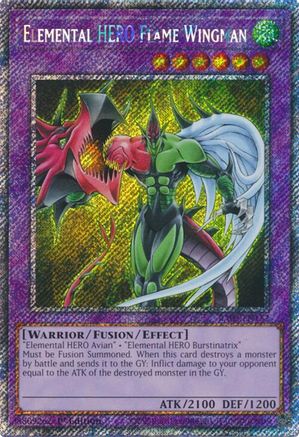 Image of Elemental HERO Flame Wingman (Platinum Secret Rare) [RA03-EN152] Platinum Secret Rare