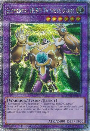 Image of Elemental HERO Thunder Giant (Quarter Century Secret Rare) [RA03-EN153] Quarter Century Secret Rare