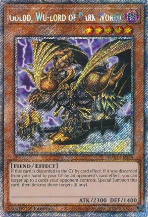 Image of Goldd, Wu-Lord of Dark World (Platinum Secret Rare) [RA03-EN159] Platinum Secret Rare