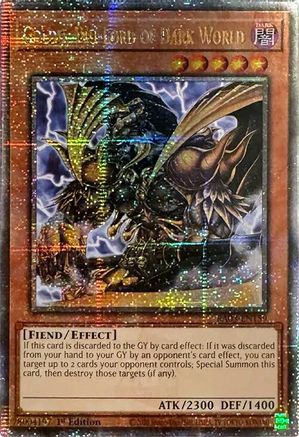 Image of Goldd, Wu-Lord of Dark World (Quarter Century Secret Rare) [RA03-EN159] Quarter Century Secret Rare