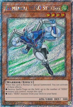 Image of Elemental HERO Stratos (Platinum Secret Rare) [RA03-EN177] Platinum Secret Rare