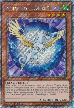 Image of Crystal Beast Sapphire Pegasus (Platinum Secret Rare) [RA03-EN179] Platinum Secret Rare