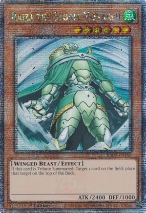 Image of Raiza the Storm Monarch (Quarter Century Secret Rare) [RA03-EN180] Quarter Century Secret Rare