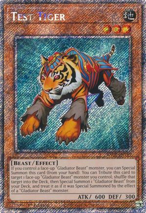 Image of Test Tiger (Platinum Secret Rare) [RA03-EN189] Platinum Secret Rare