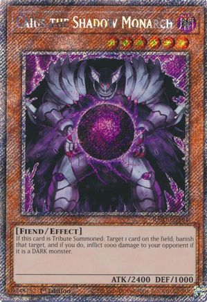 Image of Caius the Shadow Monarch (Platinum Secret Rare) [RA03-EN194] Platinum Secret Rare